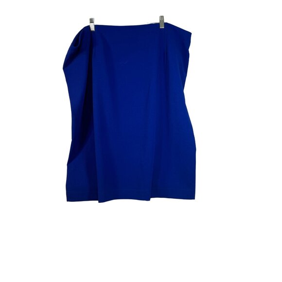 Avenue Women's Size 22/24 Royal Blue Button-Front Skirt Career - Picture 3 of 4